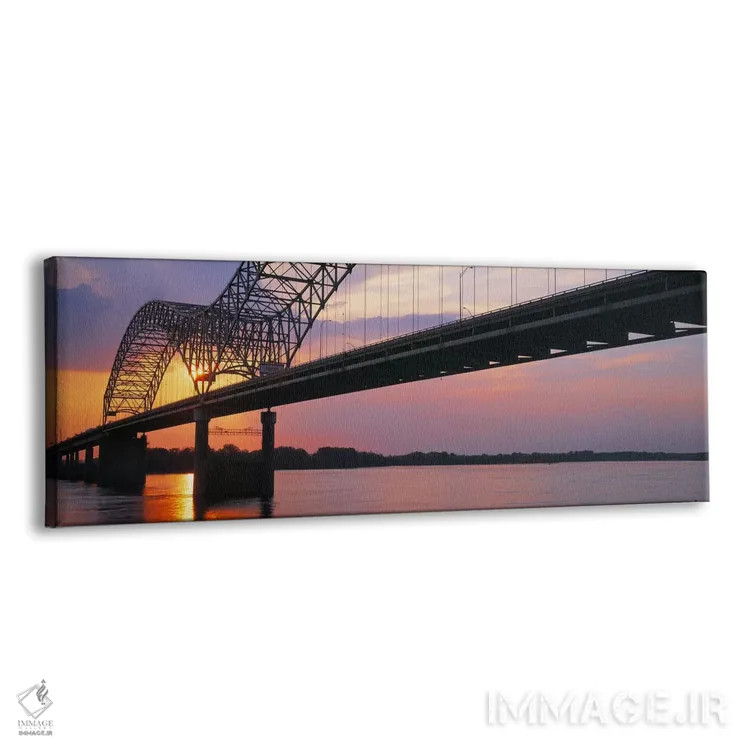 تابلو Memphis, Tennessee, USA,غروب آفتاب پل هرناندز دسوتو و رودخانه میسیسیپی، ممفیس، تنسی، آمریکا اثر پانورامیک ایمجز (استودیو عکاسی عریض) - نمای پرسپکتیو محصول