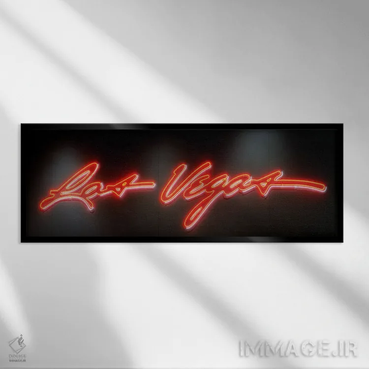 تابلو Nevada, USA,تابلوی لاسوگاس، مرکز همایش لاسوگاس، نوادا، ایالات متحده آمریکا اثر پانورامیک ایمجز (استودیو عکاسی عریض) - نمای قابدار مشکی