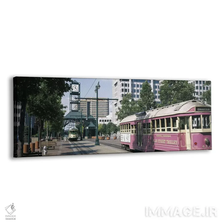 تابلو تراموای خیابان اصلی، ممفیس، تنسی اثر پانورامیک ایمجز (استودیو عکاسی عریض) - نمای پرسپکتیو محصول