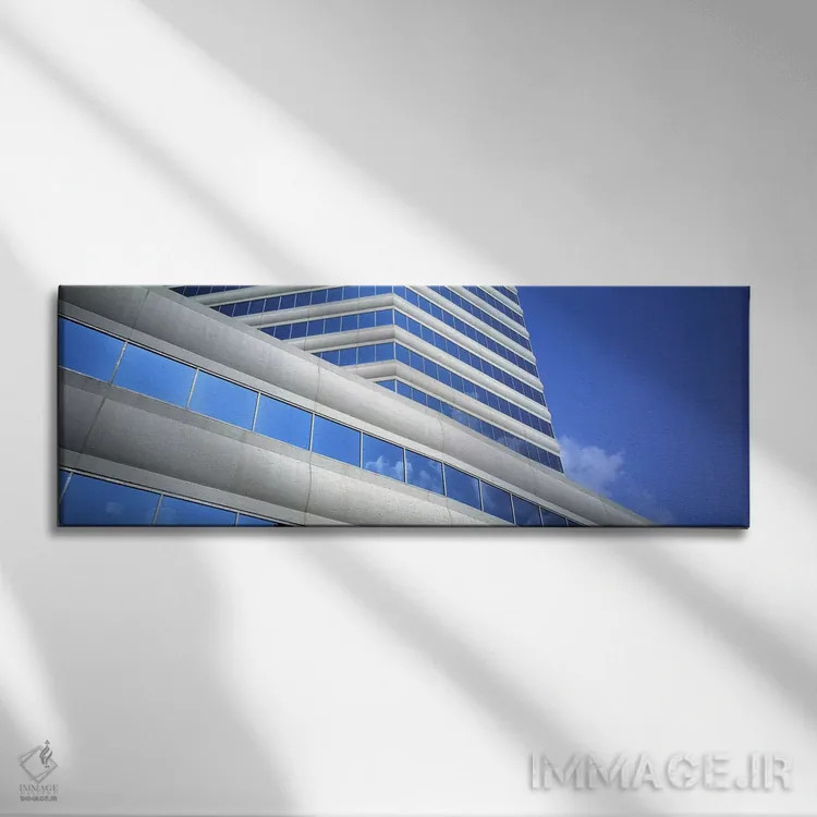 تابلو Dallas, Texas, USA,نمای پایین به بالای ساختمان اداری، دالاس، تگزاس، ایالات متحده آمریکا اثر پانورامیک ایمجز (استودیو عکاسی عریض) - نمای روبهرو روی دیوار