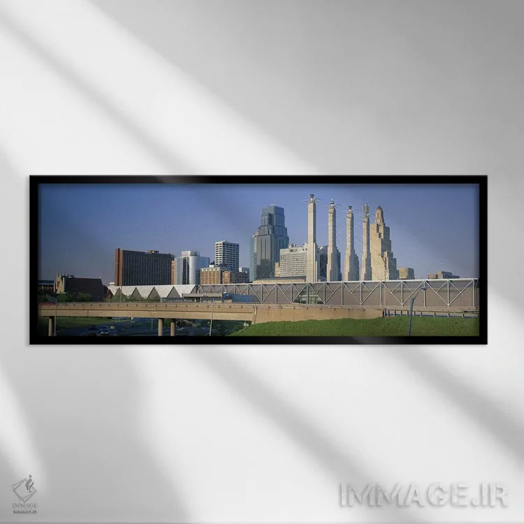 تابلو بارتل هال، کانزاسسیتی، میزوری اثر پانورامیک ایمجز (استودیو عکاسی عریض) - نمای قابدار مشکی