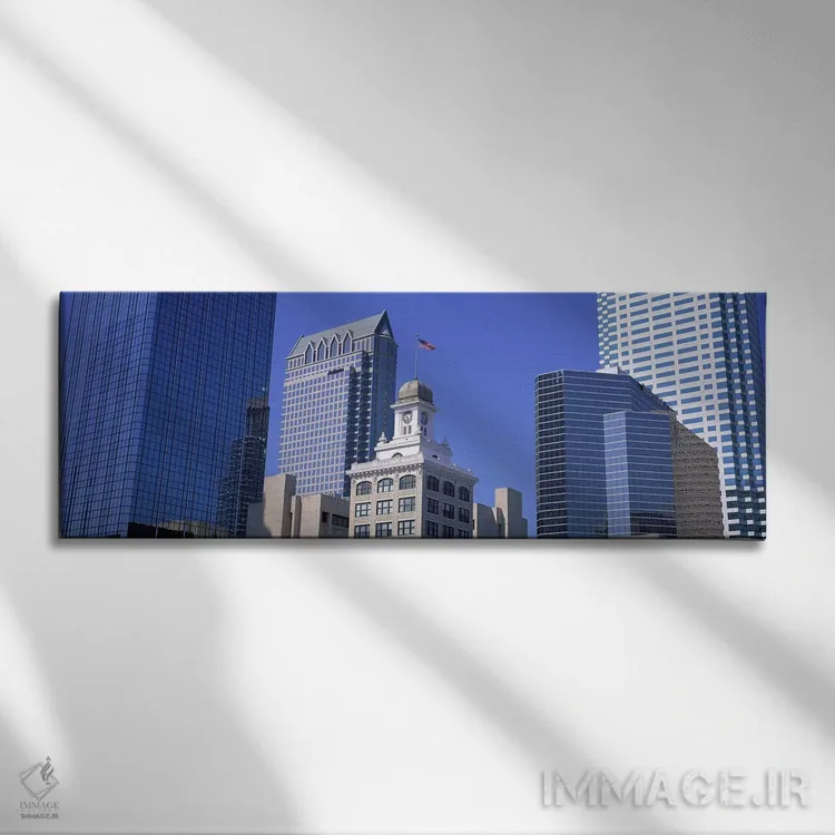 تابلو نمای شهری ساختمان قدیمی شهرداری، تامپا، فلوریدا اثر پانورامیک ایمجز (استودیو عکاسی عریض) - نمای روبهرو روی دیوار