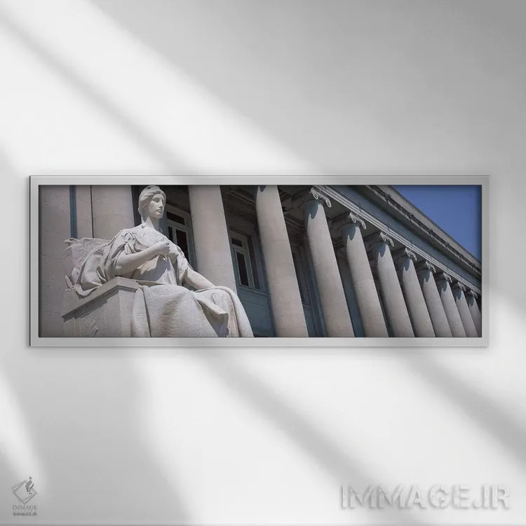 تابلو دادگاه شلبی کانتی، ممفیس، تنسی اثر پانورامیک ایمجز (استودیو عکاسی عریض) - نمای قابدار سفید