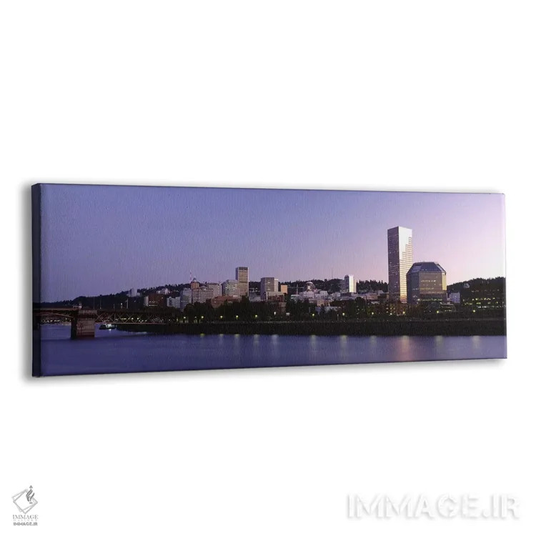 تابلو Portland, Oregon, USA #2,ساختمانهای کنار آب، پورتلند، اورگان، ایالات متحده آمریکا (۲) اثر پانورامیک ایمجز (استودیو عکاسی عریض) - نمای پرسپکتیو محصول