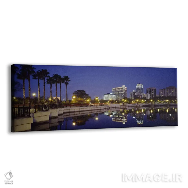 تابلو Orlando, Florida, USA,انعکاس ساختمانها در آب، اورلاندو، فلوریدا، ایالات متحده آمریکا اثر پانورامیک ایمجز (استودیو عکاسی عریض) - نمای پرسپکتیو محصول
