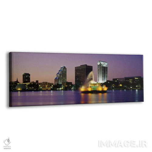 تابلو Lake Eola, Summerlin Park, Orlando, Orange County, Florida, USA,فواره دریاچهای روشن در شب، دریاچه ایولا، پارک سامرلین، اورلاندو، شهرستان اورنج، فلوریدا، ایالات متحده آمریکا اثر پانورامیک ایمجز (استودیو عکاسی عریض) - نمای پرسپکتیو محصول