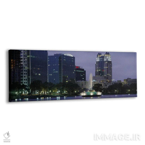 تابلو Lake Eola, Summerlin Park, Orlando, Orange County, Florida, USA #2,فواره دریاچهای روشن در شب، دریاچه ایولا، پارک سامرلین، اورلاندو، شهرستان اورنج، فلوریدا، ایالات متحده آمریکا (۲) اثر پانورامیک ایمجز (استودیو عکاسی عریض) - نمای پرسپکتیو محصول