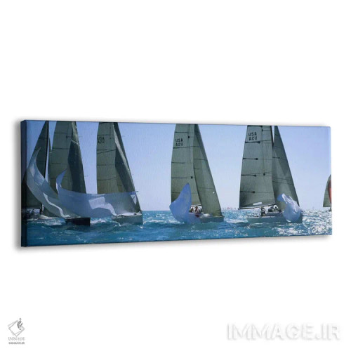 تابلو Florida, USA,مسابقه قایق بادبانی در اقیانوس، کیوست، فلوریدا، ایالات متحده آمریکا اثر پانورامیک ایمجز (استودیو عکاسی عریض) - نمای پرسپکتیو محصول