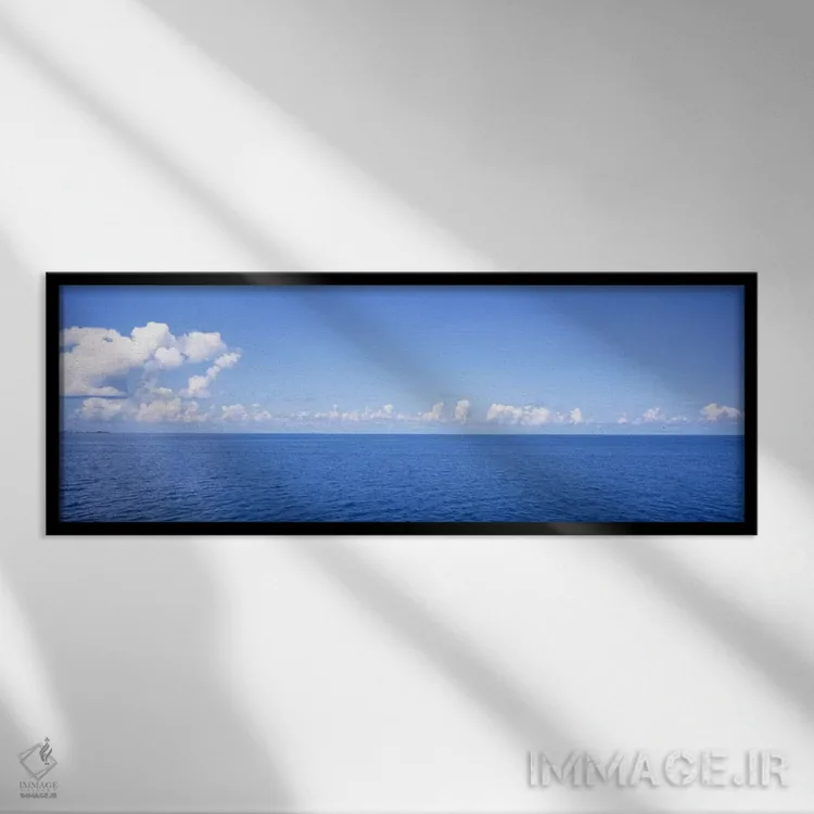 تابلو Atlantic Ocean, Bermuda,چشمانداز دریایی ابری، اقیانوس اطلس، برمودا اثر پانورامیک ایمجز (استودیو عکاسی عریض) - نمای قابدار مشکی