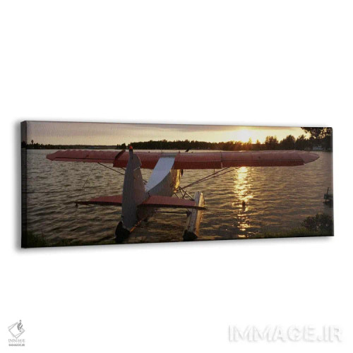 تابلو Lake Spenard, Anchorage, Alaska, USA,نمای بالا از هواپیمای دریایی، دریاچه اسپنارد، انکوریج، آلاسکا، ایالات متحده آمریکا اثر پانورامیک ایمجز (استودیو عکاسی عریض) - نمای پرسپکتیو محصول