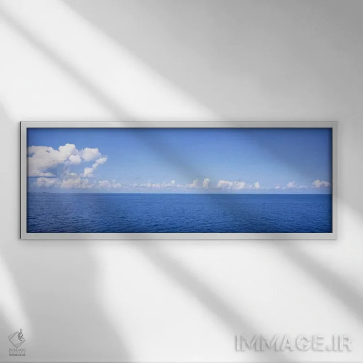 تابلو Atlantic Ocean, Bermuda,چشمانداز دریایی ابری، اقیانوس اطلس، برمودا اثر پانورامیک ایمجز (استودیو عکاسی عریض) - نمای قابدار سفید