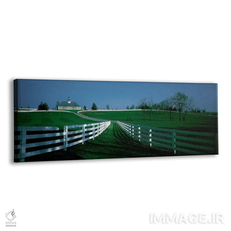تابلو Lexington, Kentucky, USA,مزارع فضای باز مزرعه اسب، لکسینگتون، کنتاکی، ایالات متحده آمریکا اثر پانورامیک ایمجز (استودیو عکاسی عریض) - نمای پرسپکتیو محصول