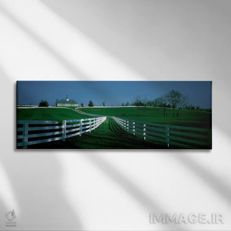 تابلو Lexington, Kentucky, USA,مزارع فضای باز مزرعه اسب، لکسینگتون، کنتاکی، ایالات متحده آمریکا اثر پانورامیک ایمجز (استودیو عکاسی عریض) - نمای روبهرو روی دیوار
