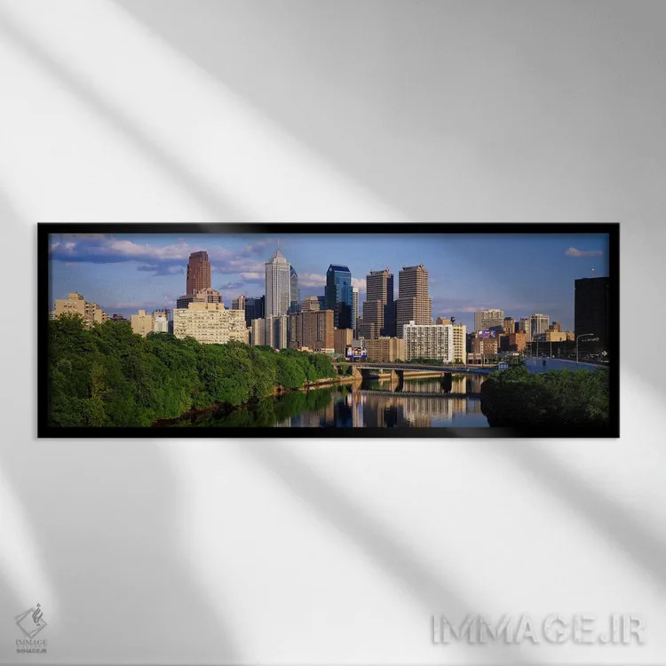 تابلو فیلادلفیا، پنسیلوانیا اثر پانورامیک ایمجز (استودیو عکاسی عریض) - نمای قابدار مشکی