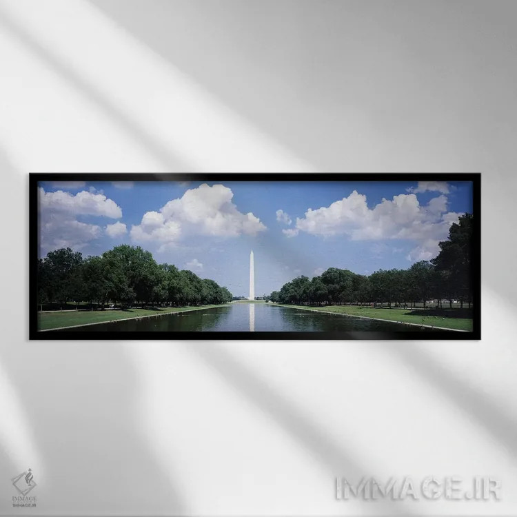 تابلو بنای یادبود واشنگتن، واشنگتن دیسی اثر پانورامیک ایمجز (استودیو عکاسی عریض) - نمای قابدار مشکی