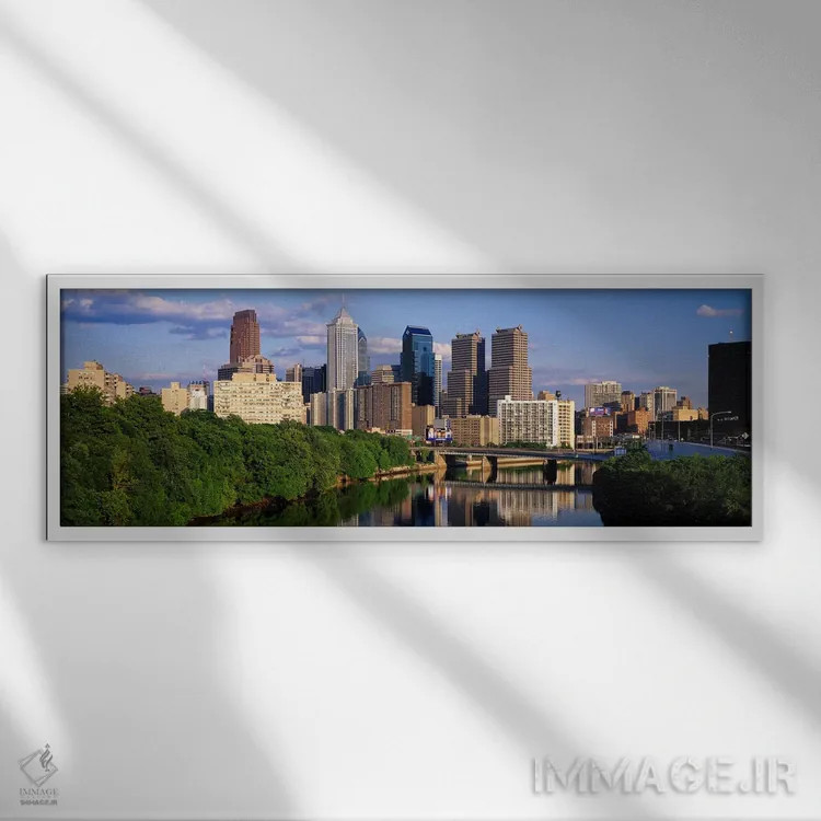 تابلو فیلادلفیا، پنسیلوانیا اثر پانورامیک ایمجز (استودیو عکاسی عریض) - نمای قابدار سفید