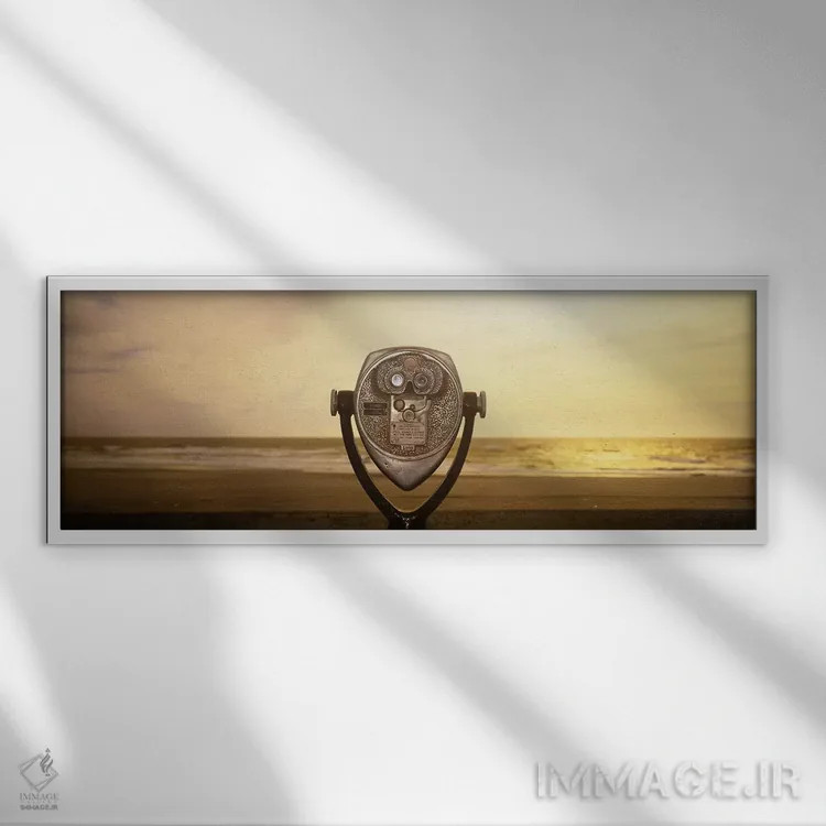 تابلو Pacific Ocean, California, USA,دستگاه بیننده مکانیکی، اقیانوس آرام، کالیفرنیا، ایالات متحده آمریکا اثر پانورامیک ایمجز (استودیو عکاسی عریض) - نمای قابدار سفید