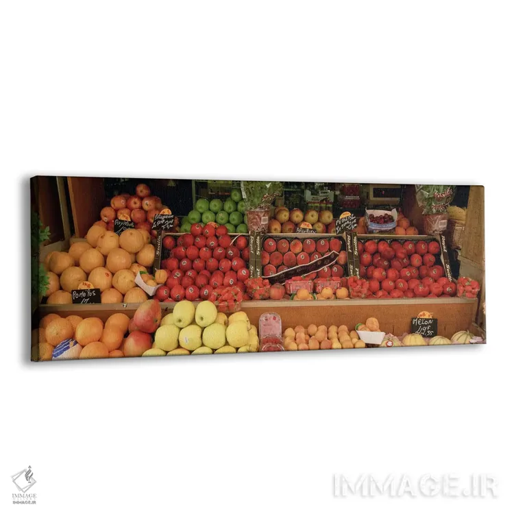 تابلو Rue de Levis, Paris, France,نمای نزدیک از میوهها در بازار خیابانی، خیابان رو دو لوویس، پاریس، فرانسه اثر پانورامیک ایمجز (استودیو عکاسی عریض) - نمای پرسپکتیو محصول