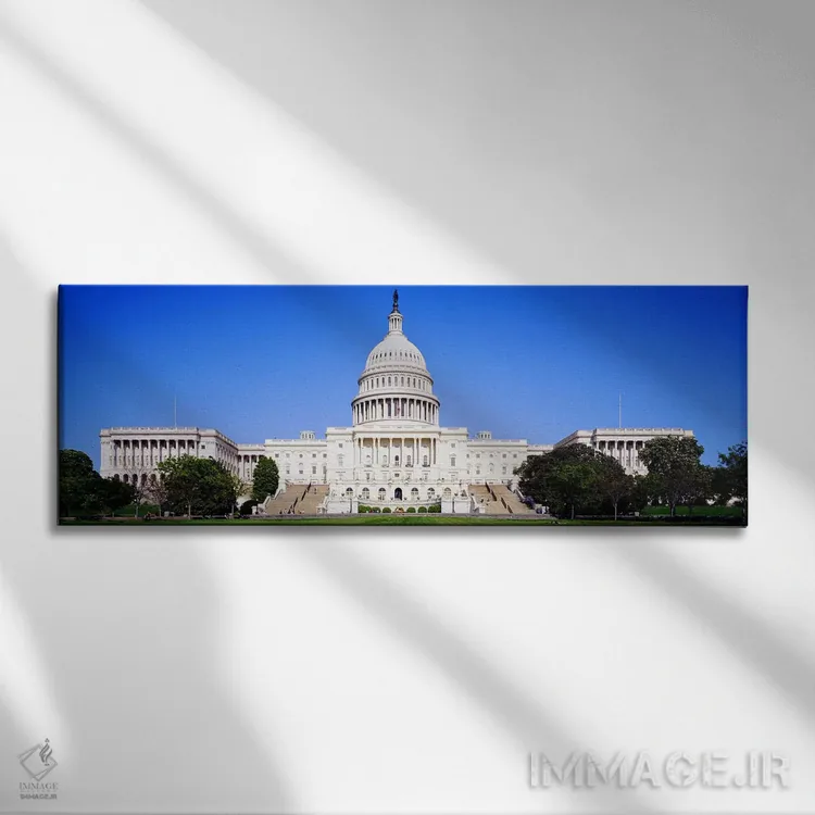 تابلو Washington DC, District Of Columbia, USA,کاخ کنگره ایالات متحده، واشنگتن دیسی، ناحیه کلمبیا، ایالات متحده آمریکا اثر پانورامیک ایمجز (استودیو عکاسی عریض) - نمای روبهرو روی دیوار
