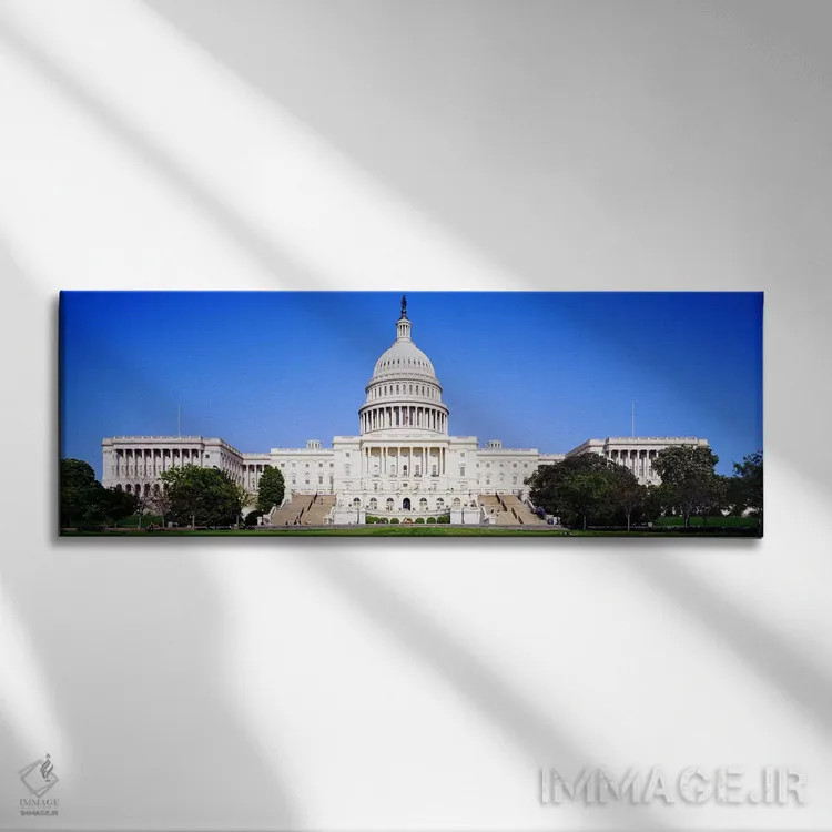تابلو Washington DC, District Of Columbia, USA,کاخ کنگره ایالات متحده، واشنگتن دیسی، ناحیه کلمبیا، ایالات متحده آمریکا اثر پانورامیک ایمجز (استودیو عکاسی عریض) - نمای روبهرو روی دیوار