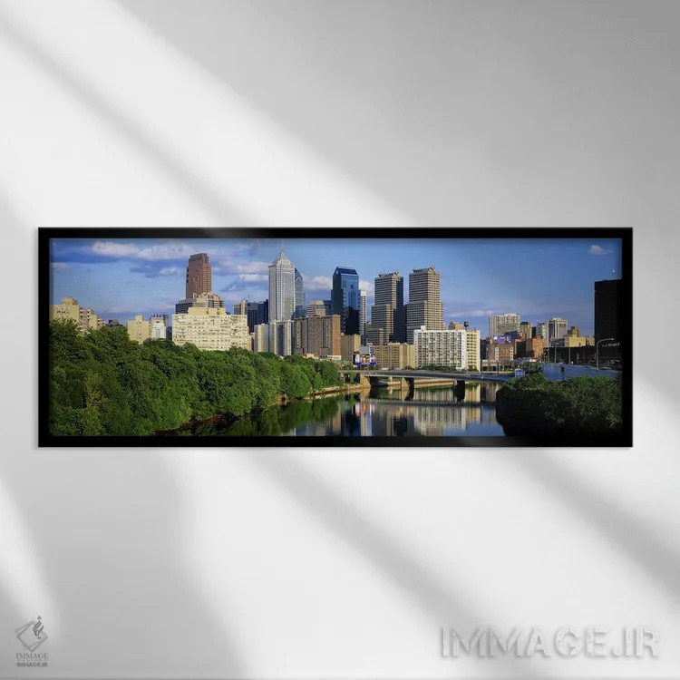 تابلو Pennsylvania, USA #3,فیلادلفیا، پنسیلوانیا، ایالات متحده آمریکا (۳) اثر پانورامیک ایمجز (استودیو عکاسی عریض) - نمای قابدار مشکی