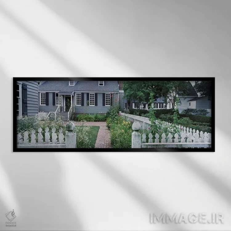 تابلو باغهای ویلیامزبرگ، ویرجینیا اثر پانورامیک ایمجز (استودیو عکاسی عریض) - نمای قابدار مشکی