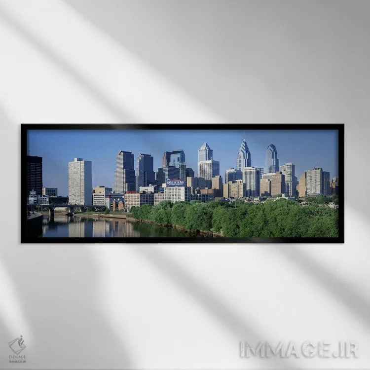 تابلو Pennsylvania, USA #2,فیلادلفیا، پنسیلوانیا، ایالات متحده آمریکا (۲) اثر پانورامیک ایمجز (استودیو عکاسی عریض) - نمای قابدار مشکی