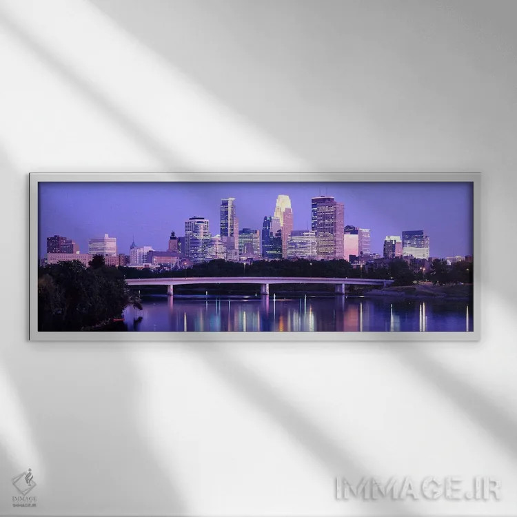 تابلو مینیاپولیس، مینهسوتا اثر پانورامیک ایمجز (استودیو عکاسی عریض) - نمای قابدار سفید