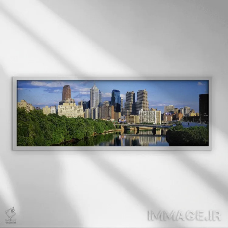 تابلو Pennsylvania, USA #3,فیلادلفیا، پنسیلوانیا، ایالات متحده آمریکا (۳) اثر پانورامیک ایمجز (استودیو عکاسی عریض) - نمای قابدار سفید