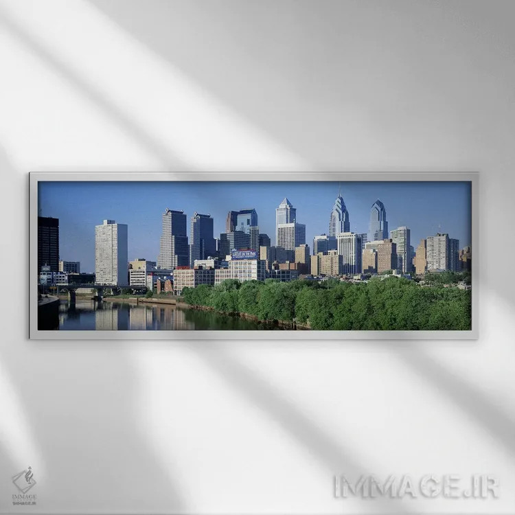 تابلو Pennsylvania, USA #2,فیلادلفیا، پنسیلوانیا، ایالات متحده آمریکا (۲) اثر پانورامیک ایمجز (استودیو عکاسی عریض) - نمای قابدار سفید