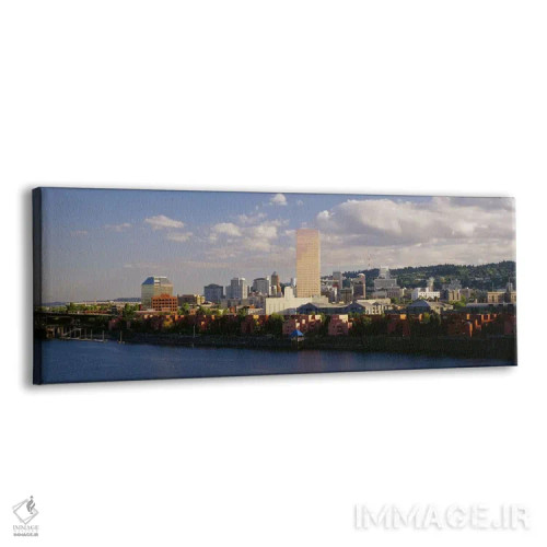 تابلو Portland, Oregon, USA #3,ساختمانهای کنار آب، پورتلند، اورگان، ایالات متحده آمریکا (۳) اثر پانورامیک ایمجز (استودیو عکاسی عریض) - نمای پرسپکتیو محصول