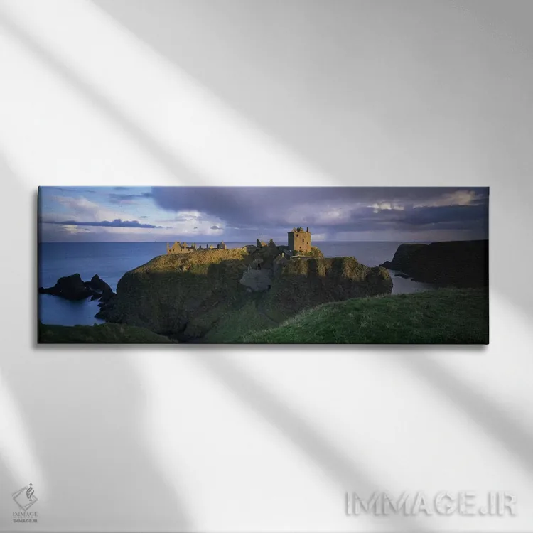 تابلو Near Stonehaven, Scotland, United Kingdom,نمای بالا از قلعه دانوتار، نزدیک استونهاون، اسکاتلند، بریتانیا اثر پانورامیک ایمجز (استودیو عکاسی عریض) - نمای روبهرو روی دیوار