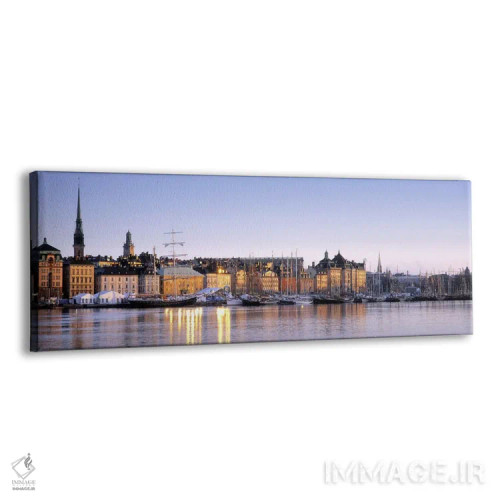 تابلو Skeppsbron, Old Town (Gamla stan), Stockholm, Sweden,کنار آب، اسکپسبرون، شهر قدیمی (گاملا استان)، استکهلم، سوئد اثر پانورامیک ایمجز (استودیو عکاسی عریض) - نمای پرسپکتیو محصول