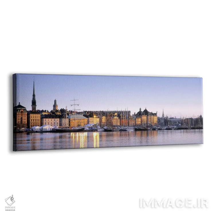 تابلو Skeppsbron, Old Town (Gamla stan), Stockholm, Sweden,کنار آب، اسکپسبرون، شهر قدیمی (گاملا استان)، استکهلم، سوئد اثر پانورامیک ایمجز (استودیو عکاسی عریض) - نمای پرسپکتیو محصول