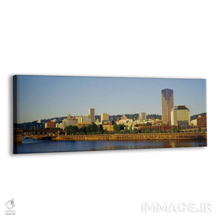 تابلو Portland, Oregon, USA #4,ساختمانهای کنار آب، پورتلند، اورگان، ایالات متحده آمریکا (۴) اثر پانورامیک ایمجز (استودیو عکاسی عریض) - نمای پرسپکتیو محصول