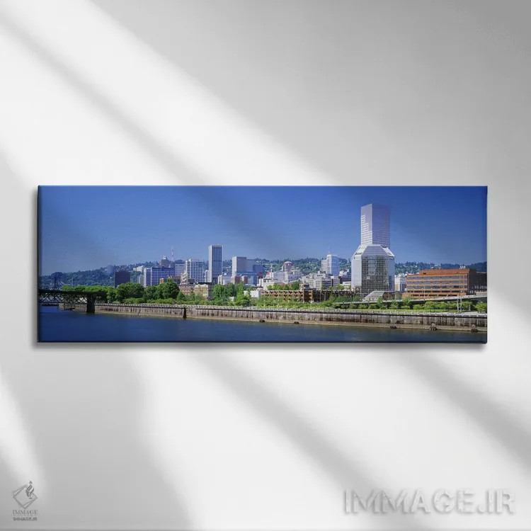 تابلو پورتلند، اورگان، ایالات متحده آمریکا (۲) اثر پانورامیک ایمجز (استودیو عکاسی عریض) - نمای روبهرو روی دیوار
