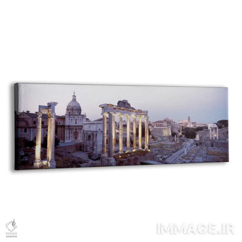 تابلو Rome, Lazio Region, Italy,میدان روم (فوروم رومانوم) در غروب، رم، استان لاتزیو، ایتالیا اثر پانورامیک ایمجز (استودیو عکاسی عریض) - نمای پرسپکتیو محصول