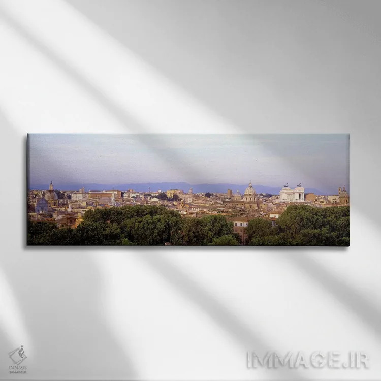 تابلو Rome, Lazio, Italy,نمای بالا، رم، لاتزیو، ایتالیا اثر پانورامیک ایمجز (استودیو عکاسی عریض) - نمای روبهرو روی دیوار
