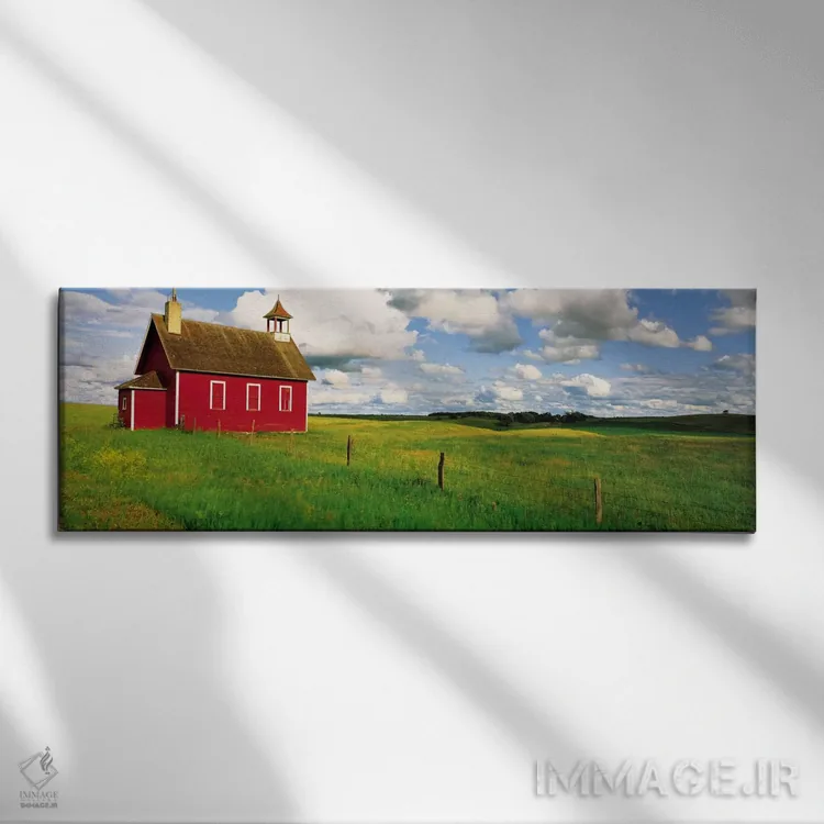تابلو Battle Lake, Minnesota, USA,مدرسه مزرعهای قرمز، بتل لیک، مینهسوتا، آمریکا اثر پانورامیک ایمجز (استودیو عکاسی عریض) - نمای روبهرو روی دیوار