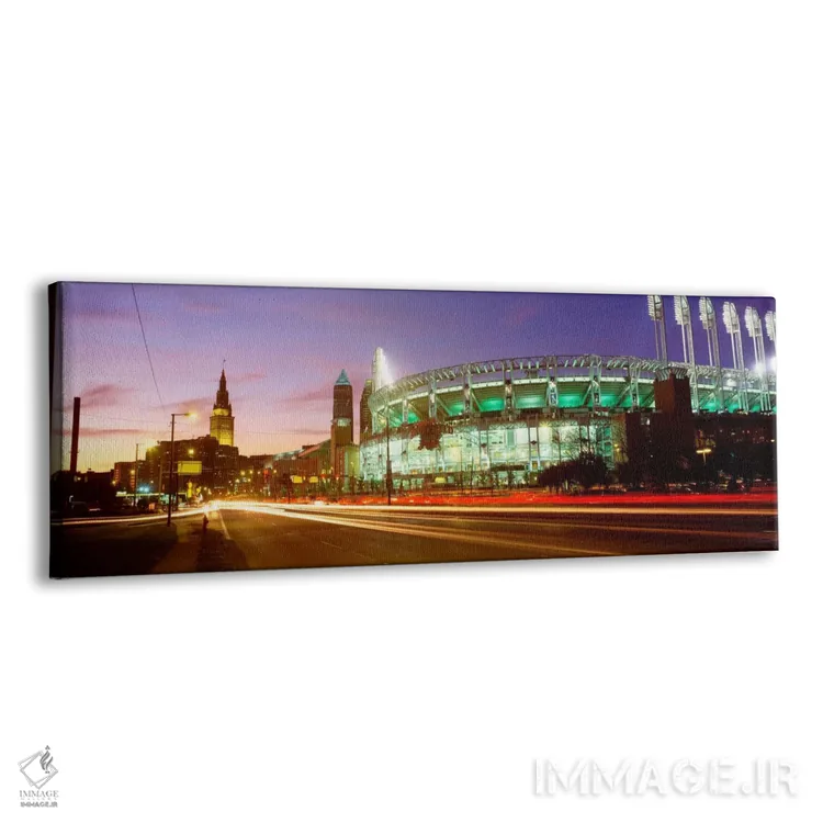 تابلو Jacobs Field, Cleveland, Ohio, USA,نمای زاویه پایین از استادیوم بیسبال، جیکوبز فیلد، کلیولند، اوهایو، آمریکا اثر پانورامیک ایمجز (استودیو عکاسی عریض) - نمای پرسپکتیو محصول