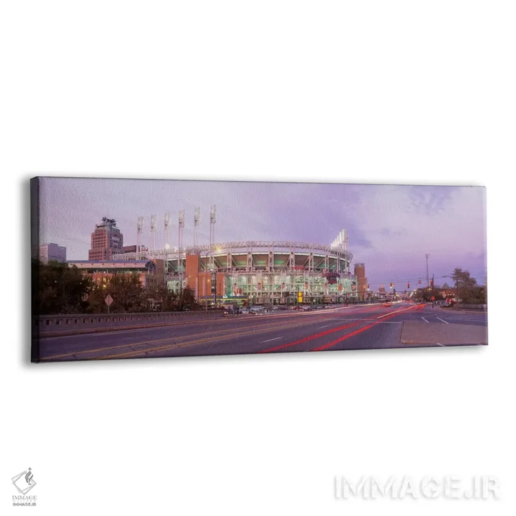 تابلو Jacobs Field, Cleveland, Cuyahoga County, Ohio, USA,استادیوم بیسبال کنار جاده، جیکوبز فیلد، کلیولند، شهرستان کویاهوگا، اوهایو، آمریکا اثر پانورامیک ایمجز (استودیو عکاسی عریض) - نمای پرسپکتیو محصول