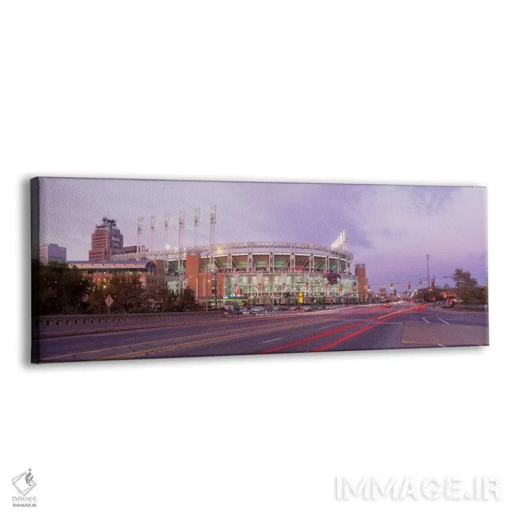 تابلو Jacobs Field, Cleveland, Cuyahoga County, Ohio, USA,استادیوم بیسبال کنار جاده، جیکوبز فیلد، کلیولند، شهرستان کویاهوگا، اوهایو، آمریکا اثر پانورامیک ایمجز (استودیو عکاسی عریض) - نمای پرسپکتیو محصول