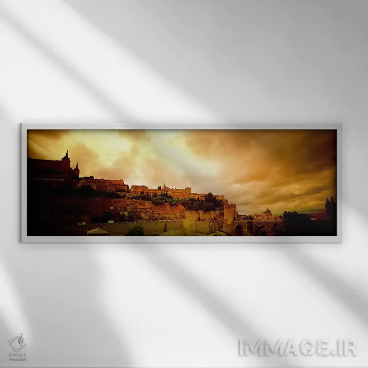 تابلو تولدو، اسپانیا اثر پانورامیک ایمجز (استودیو عکاسی عریض) - نمای قابدار سفید