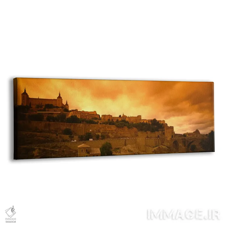 تابلو Toledo, Spain,آلکازار تولدو در غروب، تولدو، اسپانیا اثر پانورامیک ایمجز (استودیو عکاسی عریض) - نمای پرسپکتیو محصول