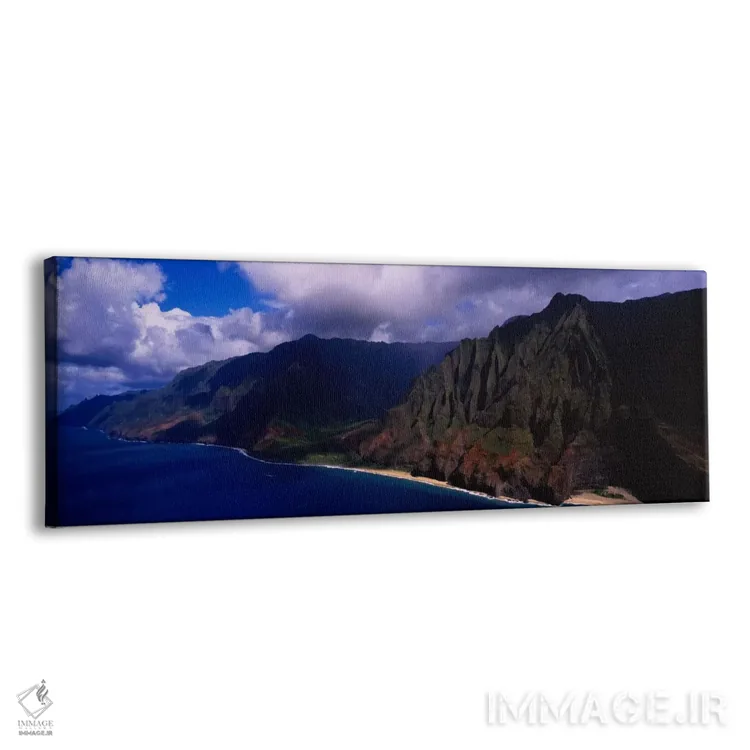 تابلو Na Pali Coast State Park, Kaua'i, Hawaii, USA,منظره ساحلی، پارک ملی ساحلی نا پالی، کائوآئی، هاوایی، ایالات متحده اثر پانورامیک ایمجز (استودیو عکاسی عریض) - نمای پرسپکتیو محصول