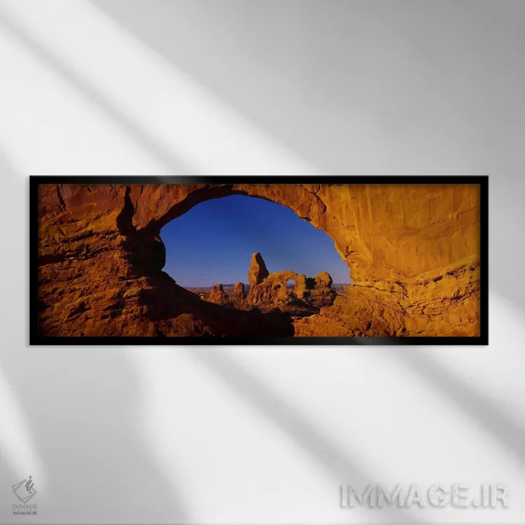 تابلو Arches National Park, Utah, USA,طاق طبیعی در منظره، پارک ملی آرچز، یوتا، آمریکا اثر پانورامیک ایمجز (استودیو عکاسی عریض) - نمای قابدار مشکی