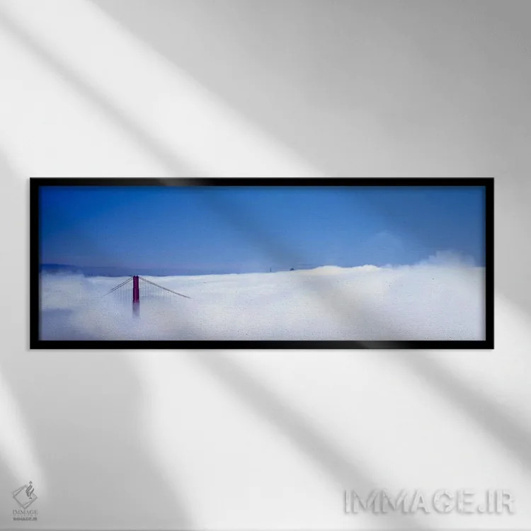 تابلو پل گلدنگیت سانفرانسیسکو، کالیفرنیا، در مهدود اثر پانورامیک ایمجز (استودیو عکاسی عریض) - نمای قابدار مشکی