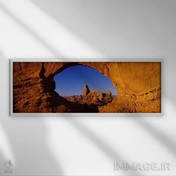 تابلو Arches National Park, Utah, USA,طاق طبیعی در منظره، پارک ملی آرچز، یوتا، آمریکا اثر پانورامیک ایمجز (استودیو عکاسی عریض) - نمای قابدار سفید