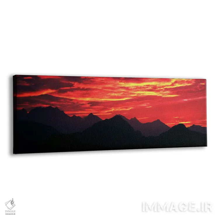 تابلو غروب در کوههای اتریش، جنوب باواریا، آلمان اثر پانورامیک ایمجز (استودیو عکاسی عریض) - نمای پرسپکتیو محصول