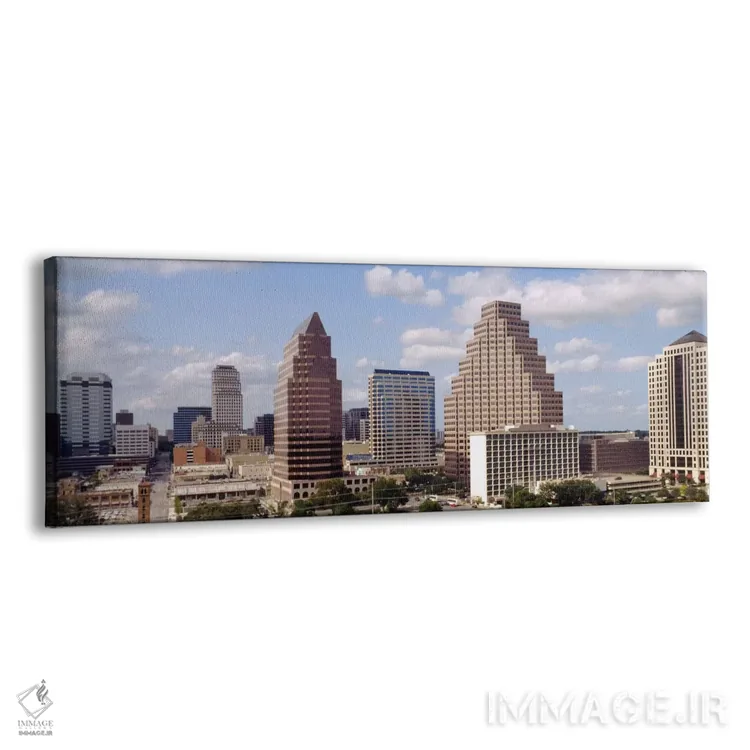 تابلو Town Lake, Austin, Texas, USA,ساختمانها در شهر، تون لِیک، آستین، تگزاس، آمریکا اثر پانورامیک ایمجز (استودیو عکاسی عریض) - نمای پرسپکتیو محصول